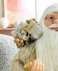 Glitzhome 35 H Oversized Christmas Elegant Santa Figurine