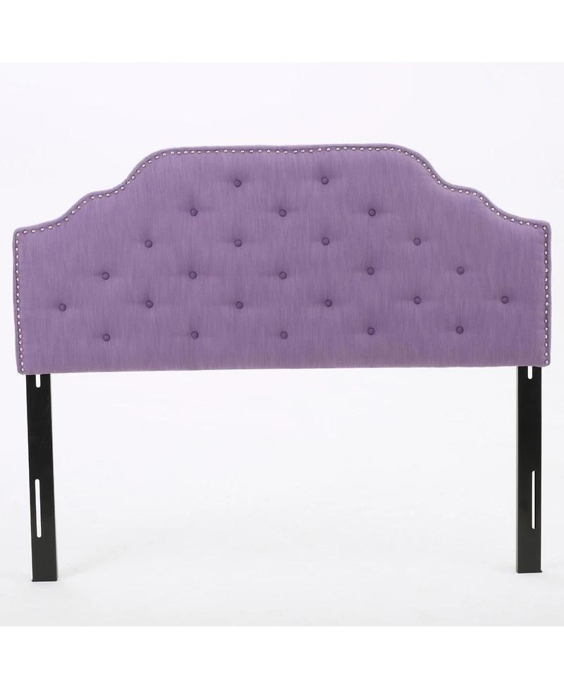 Simplie Fun Contemporary Button-Tufted Upholstered Headboard with Nailhead Accents