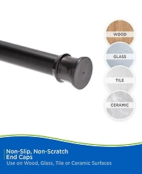 Kenney Twist Fit No Tools Shower Curtain Rod, 42-72"