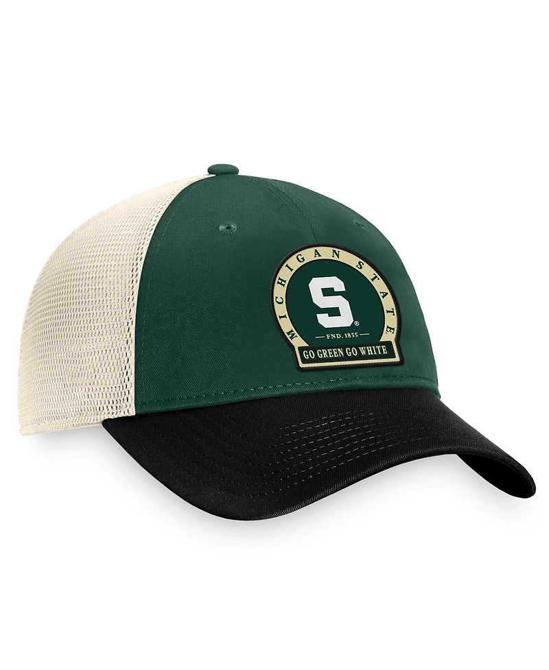 Top of the World Men's Green Michigan State Spartans Refined Trucker Adjustable Hat