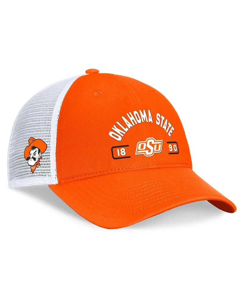 Top of the World Men's Orange/White Oklahoma State Cowboys Free Kick Trucker Adjustable Hat
