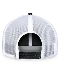 Fanatics Men's Black/White Pittsburgh Penguins Free Kick Trucker Adjustable Hat