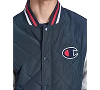 Champion Men's Retro Quilted Logo Bomber Jacket