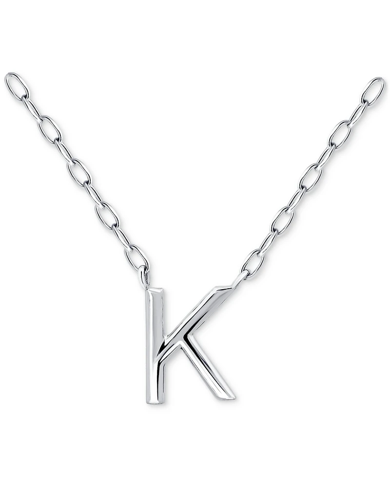 Giani Bernini Initial K Pendant Necklace in Sterling Silver, 16" + 2" extender, Created for Macy's