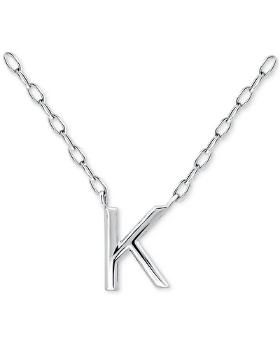 Giani Bernini Initial K Pendant Necklace in Sterling Silver, 16" + 2" extender, Created for Macy's