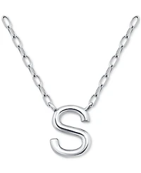 Giani Bernini Initial S Pendant Necklace in Sterling Silver, 16" + 2" extender, Created for Macy's