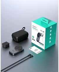 Aukey Lc-MC312 MagFusion Z Qi2 Mfw Certified 3-in-1 15W Foldable Magnetic Fast Wireless Charging Station 1.5ft Usb C-c Cable Included