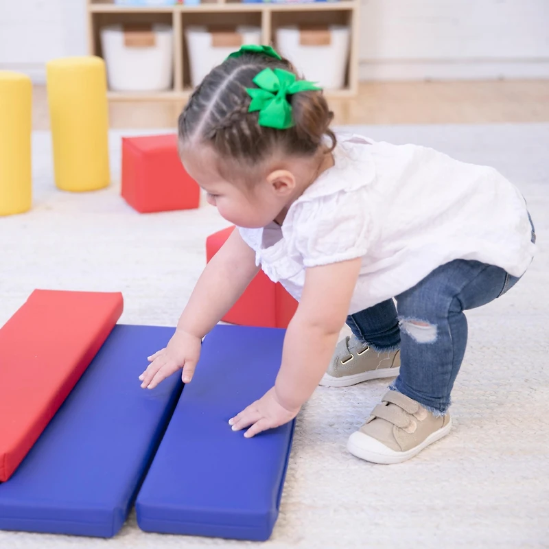 ECR4Kids SoftZone Soft Builder Blocks, Assorted, 16-Piece