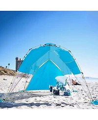 ECR4Kids Lightspeed Outdoors Tall Canopy with Shade Wall, Deep Navy