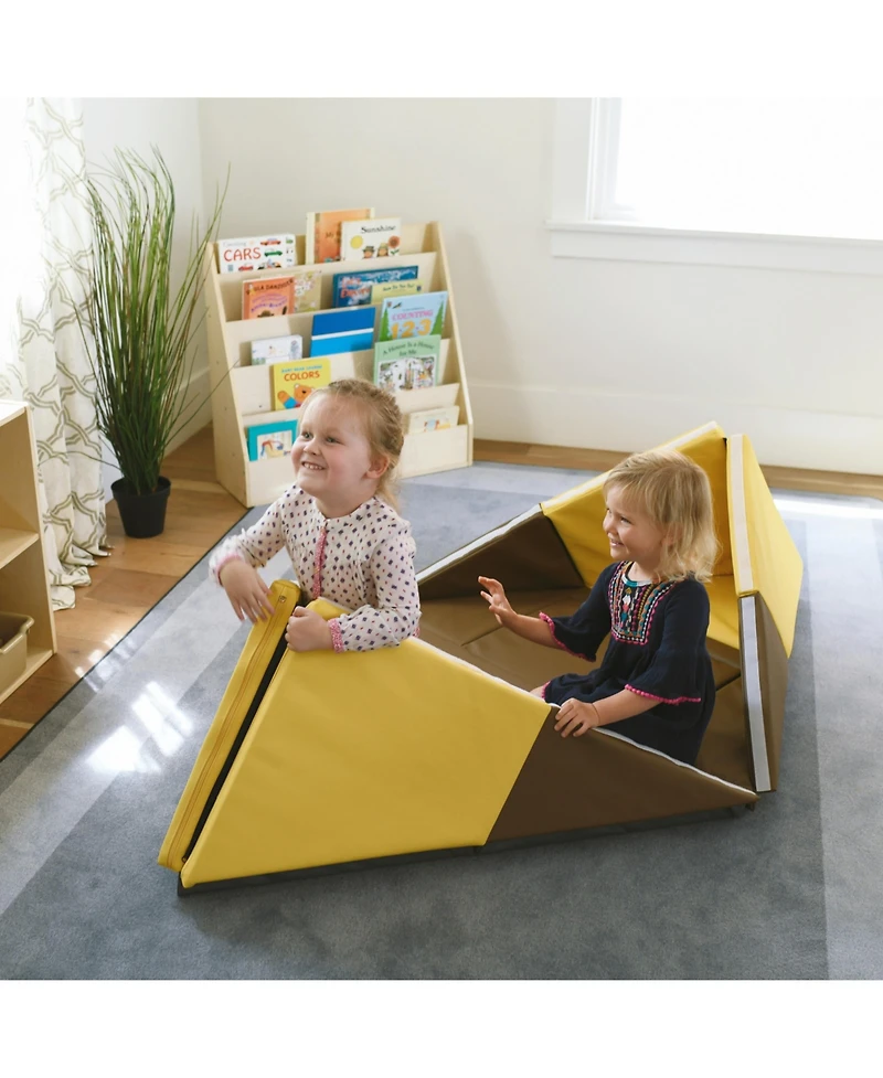 ECR4Kids SoftZone Camp, Canoe and Tumble Too, Chocolate/Yellow