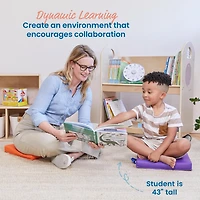 ECR4Kids SoftZone Floor Cushions, Round, Assorted, 6-Piece