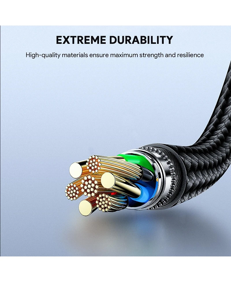 Aukey Cb-NCC2 1.8m Nylon Braided Usb-c to Usb-c Cable 60W/480Mbps