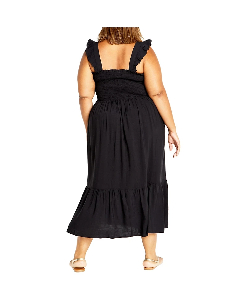 City Chic Plus Oasis Tropical Maxi Dress