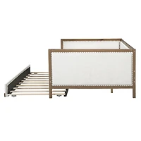 Streamdale Daybed with Trundle and Nailhead Accents