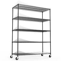 Streamdale Heavy Duty Adjustable Storage Rack - 7500lbs - 82"x60"x24" - Black