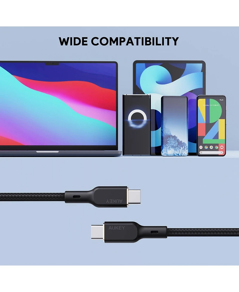 Aukey Cb-KCC102 | 100W 1.8m Usb-c to Usb-c Cable