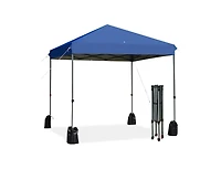 Slickblue 8 x 8 Feet Outdoor Pop-up Canopy Tent with Portable Roller Bag and Sand Bags