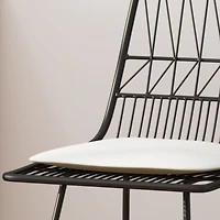 Streamdale Furniture Niez Outdoor Wire Counter Stools with Cushions (Set of 2)