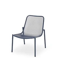 Streamdale Stackable Matte Navy Blue Iron Chairs for Sun-Soaked Summer Days