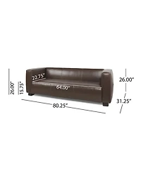 Streamdale Contemporary Upholstered Tuxedo Sofa with Birch Wood Legs