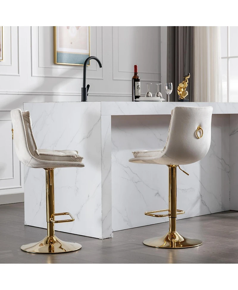 Chrome Swivel Bar Stools Set
