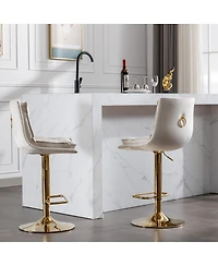 Chrome Swivel Bar Stools Set