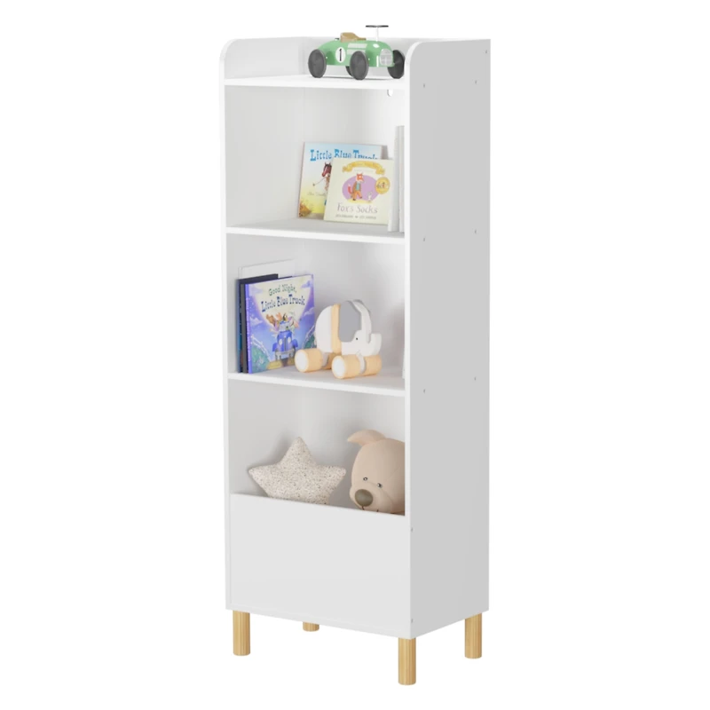 Simplie Fun 4-Tier Kids Bookcase & Toy Storage Organizer