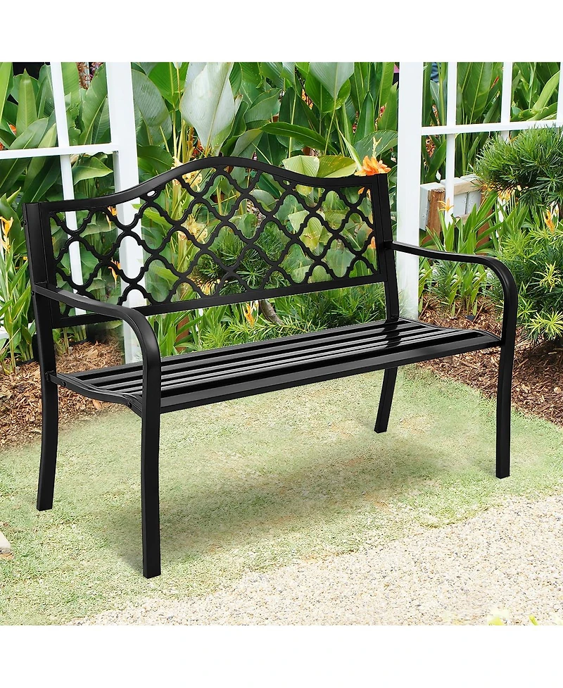 Slickblue 50 Inch Patio Garden Bench Loveseats
