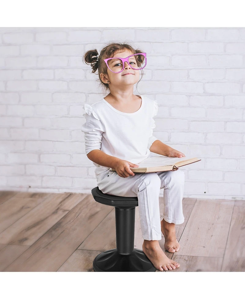 Slickblue Adjustable Active Learning Stool Sitting Home Office Wobble Chair with Cushion Seat