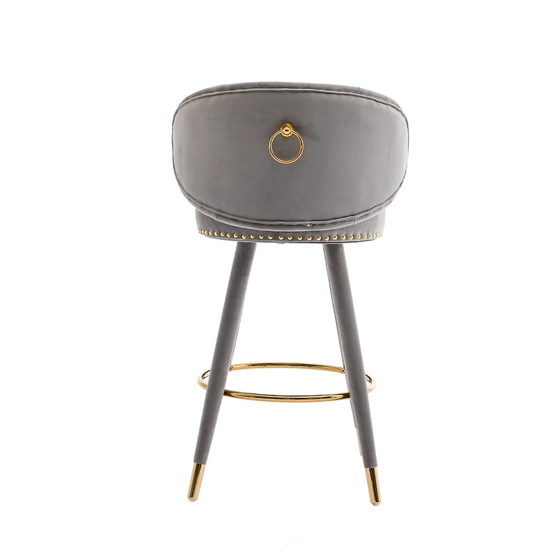 Streamdale Set of 2 Solid Wood Counter Height Bar Stools