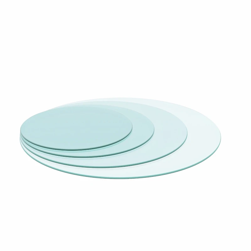 Streamdale Furniture Round Tempered Glass Table Top Clear Glass