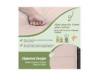 Slickblue Set of 2 Fade-Resistant Wicker Patio Ottoman