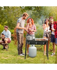 Slickblue 225 000-btu Portable Propane 3 Burner Gas Cooker