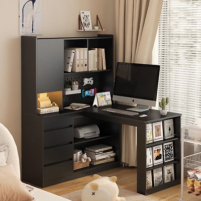 Streamdale L-Shaped Desk with Charging Station