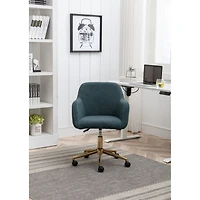 Streamdale Modern Adjustable Office Chair with Teddy Fabric
