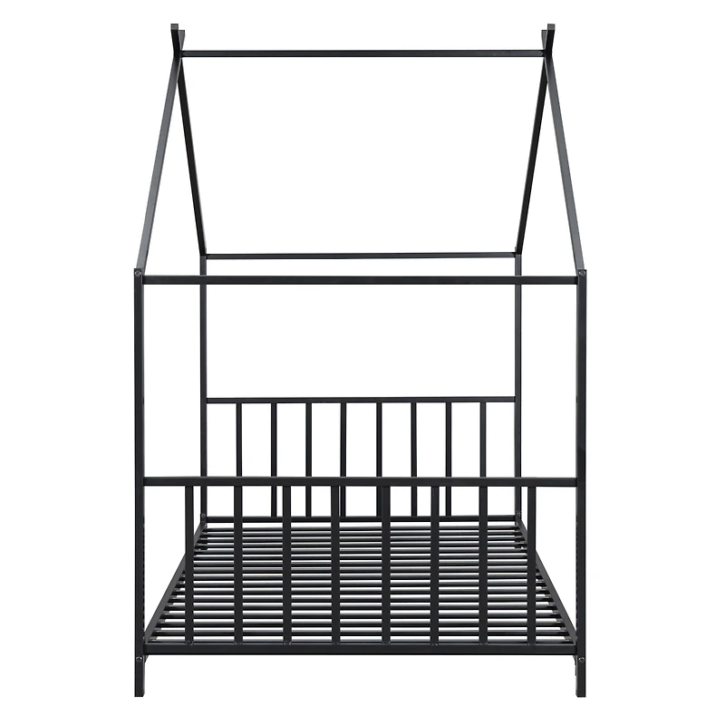 Streamdale Twin Metal House Platform Bed, White