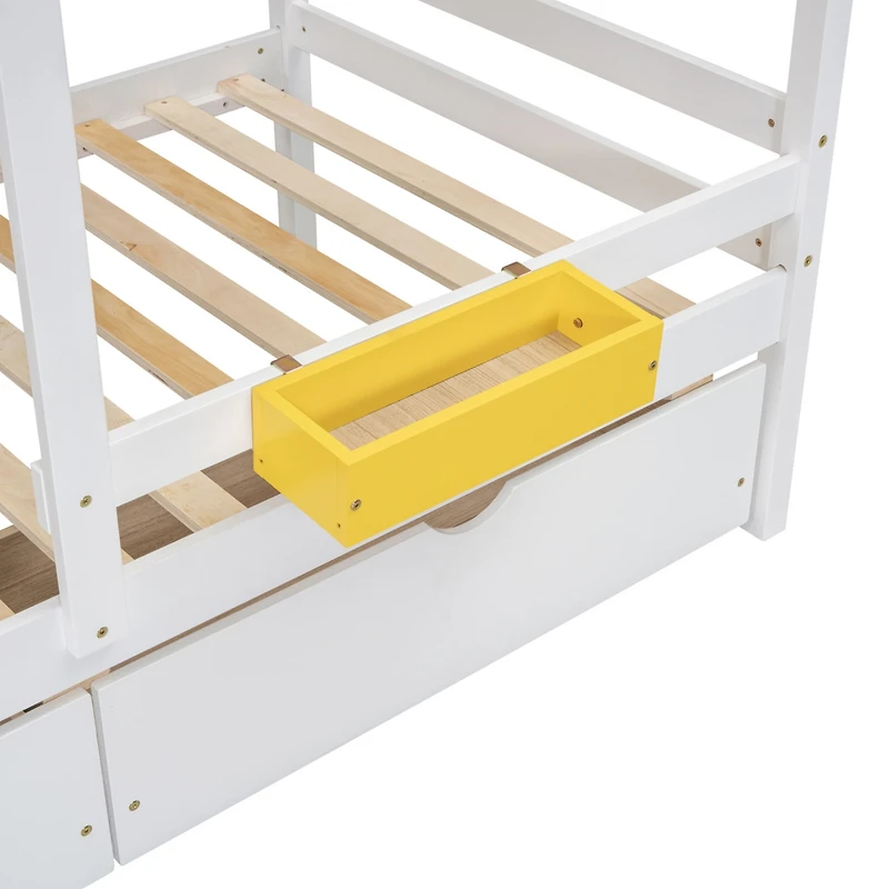 Streamdale Twin Bunk Bed with Drawers, Storage, and Playhouse