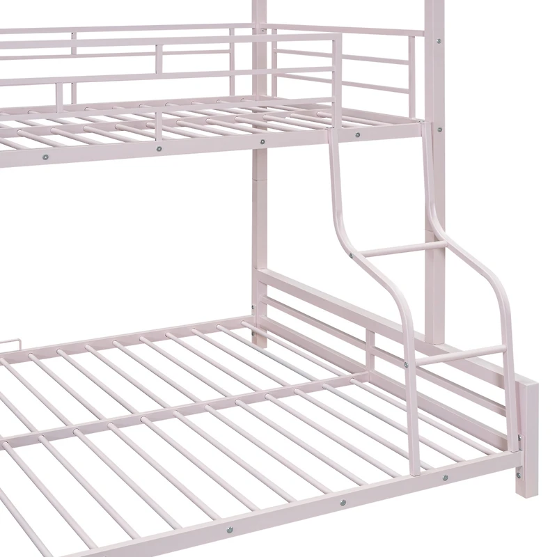 Streamdale Metal House Bunk Bed, Twin over Full, Pink