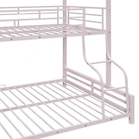 Streamdale Metal House Bunk Bed, Twin over Full, Pink