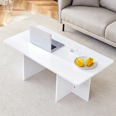 Streamdale Modern Rectangular Mdf Dining Table with Industrial Design