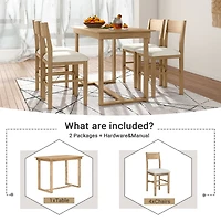 Streamdale Furniture 6-Piece Wood Dining Table Set Kitchen With Upholstered Bench And 4 Chairs