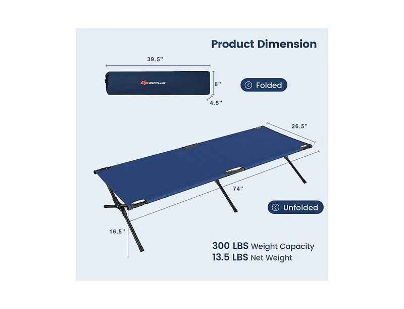 Slickblue Adults Kids Folding Camping Cot