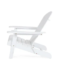 Simplie Fun Rustic Adirondack Chair Acacia Wood, Foldable, Traditional Slats