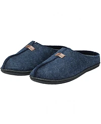 Alpine Swiss Mens Felt Faux Wool Clog Slippers Comfortable Cushion House Shoes