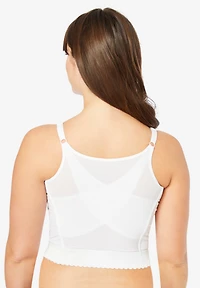 Comfort Choice Plus Embroidered Front-Close Longline Posture Bra