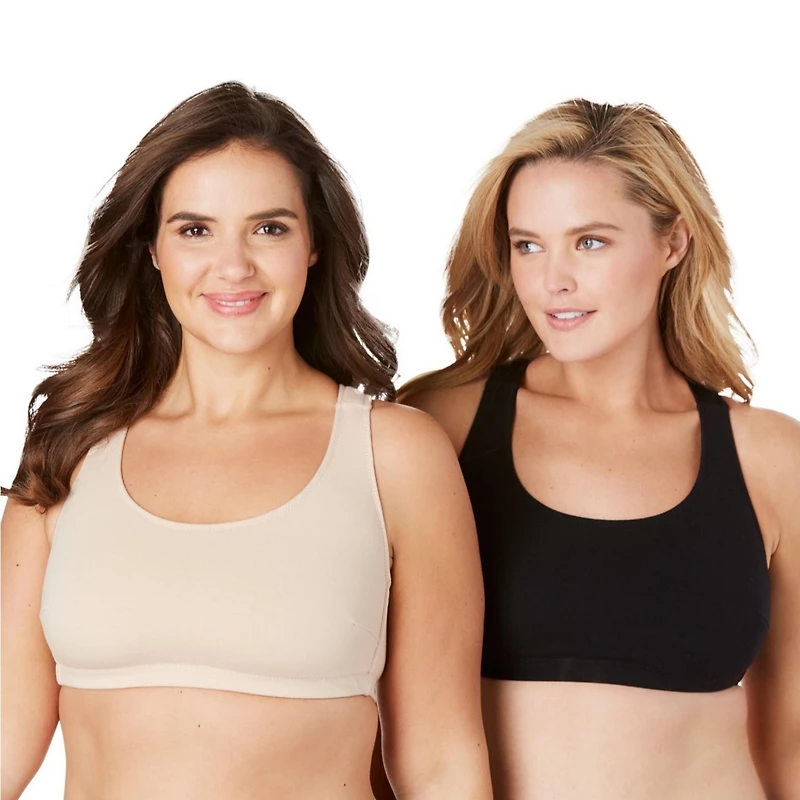 Comfort Choice Plus Wireless Sport Bra 2-Pack