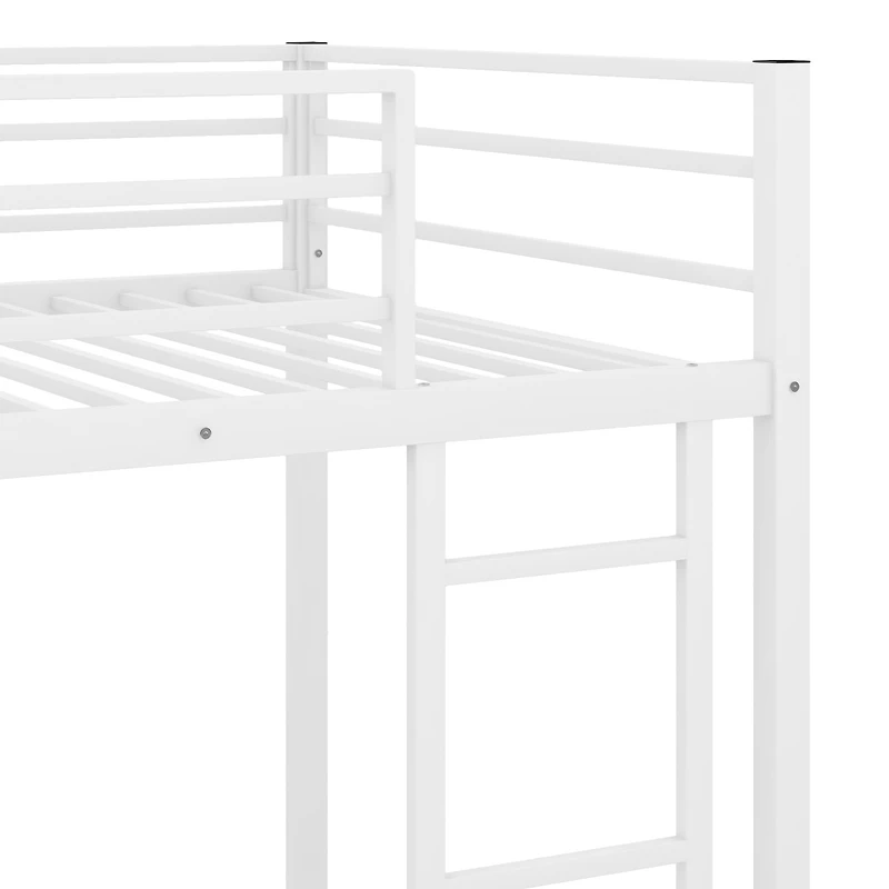 Streamdale Twin Over Metal Bunk Bed, Low Bed With Ladder