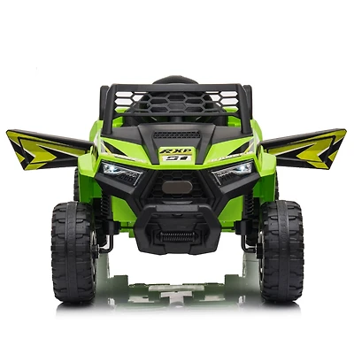 Streamdale Ultimate Kids' Adventure Ride-On Green Pp Mini Utv with Built-In Music
