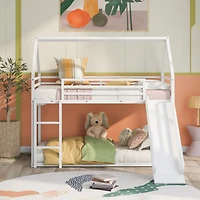 Streamdale Twin Over House Bunk Bed With Ladder And Slide