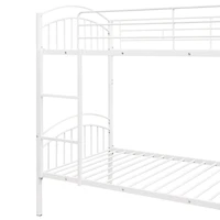 Streamdale Twin Over Twin Metal Bunk Bed, Divided Into Two Beds